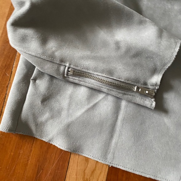 NWT H&M Gray Faux Suede Jacket - Picture 5 of 12